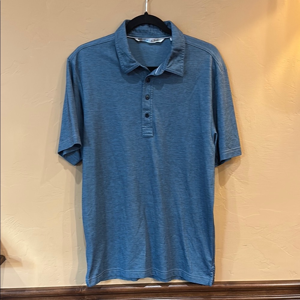 TRAVIS MATHEW Blue Polo Shirt Classic Fit